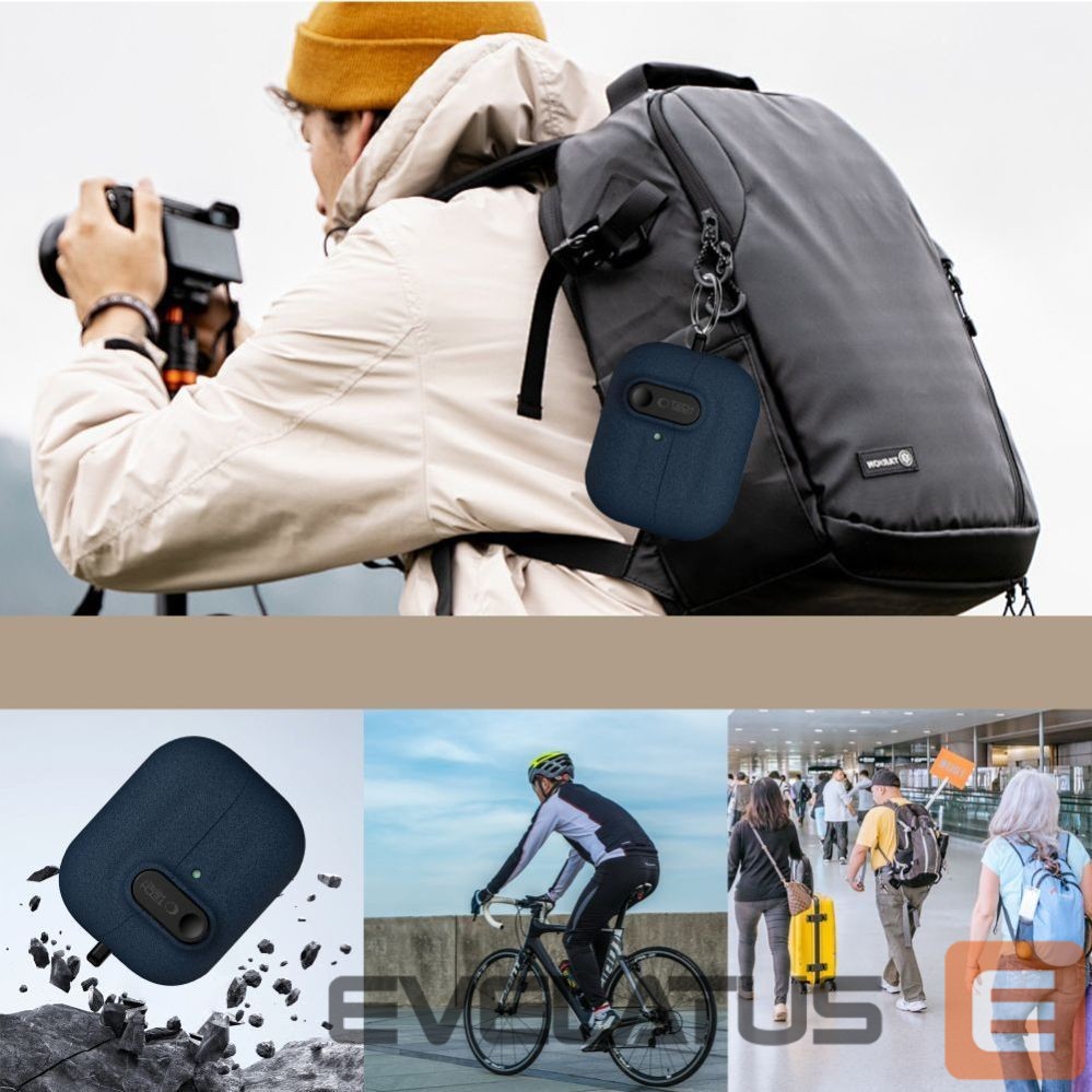 Kitos prekės Tech-Protect Tech-Protect Slim Hook Case for Samsung Galaxy Buds 3 / 3 FE / 3 Pro - Navy Blue