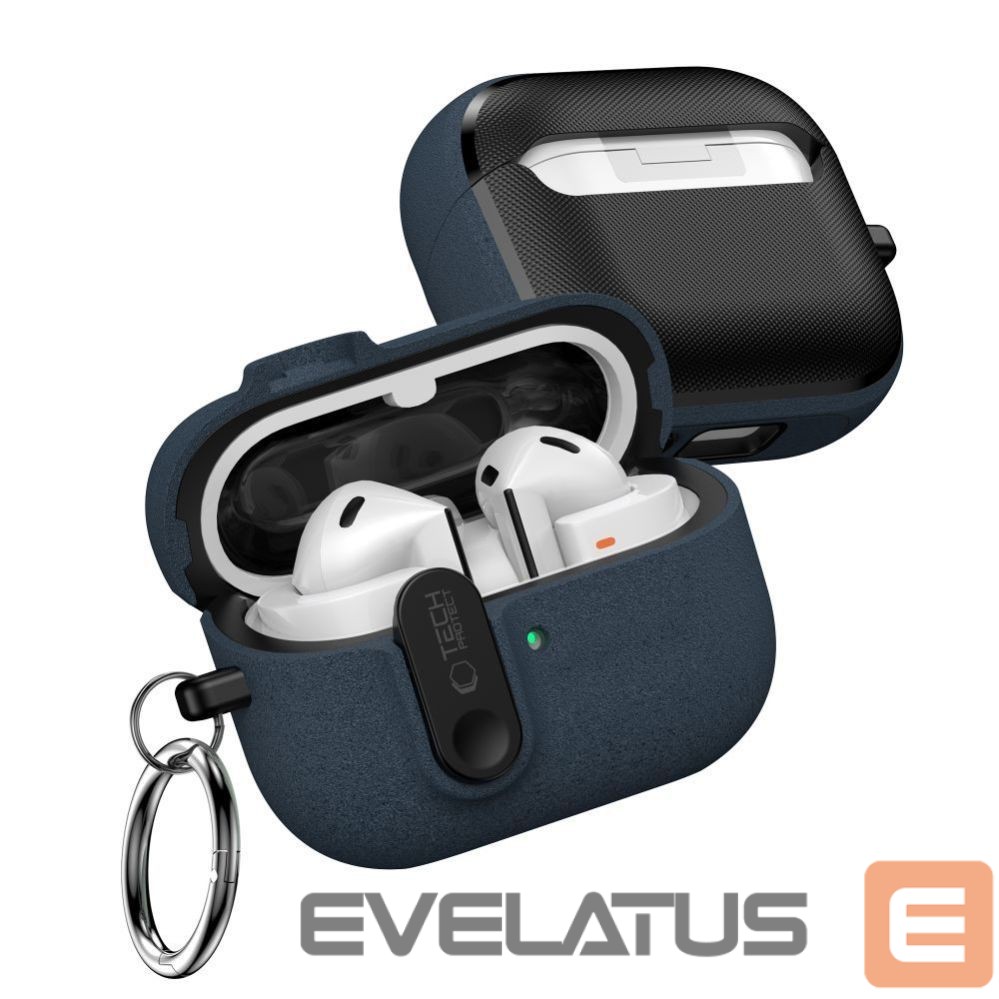 Kitos prekės Tech-Protect Tech-Protect Slim Hook Case for Samsung Galaxy Buds 3 / 3 FE / 3 Pro - Navy Blue