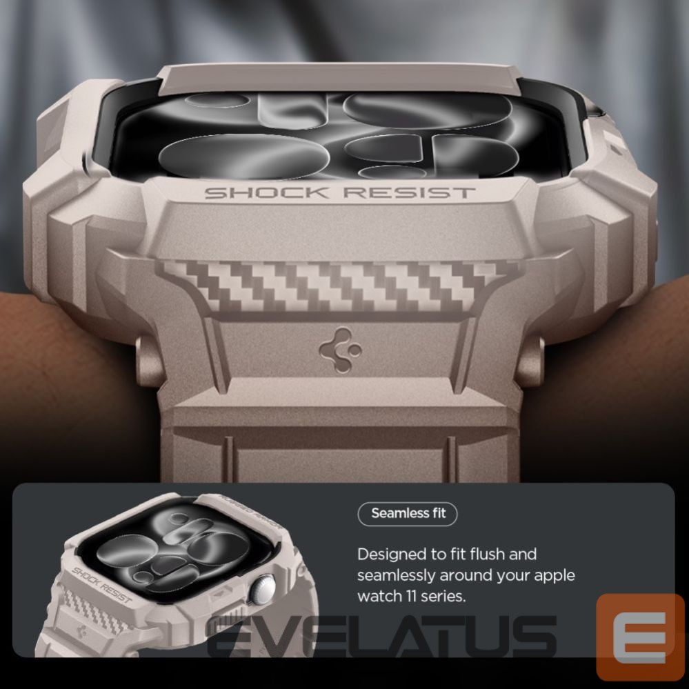 Kitos prekės Spigen Spigen Rugged Armor Pro V2 Apple Watch Strap (46mm) - Beige