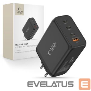 Kitos prekės Tech-Protect  Tech-Protect NC240W-GaN 4-Port 240W Wall Charger - Black 