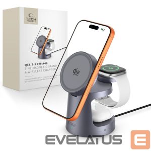 Kitos prekės Tech-Protect  Tech-Protect QI2.2-25W-A48 3in1 Magnetic Wireless Charger - Navy Blue 