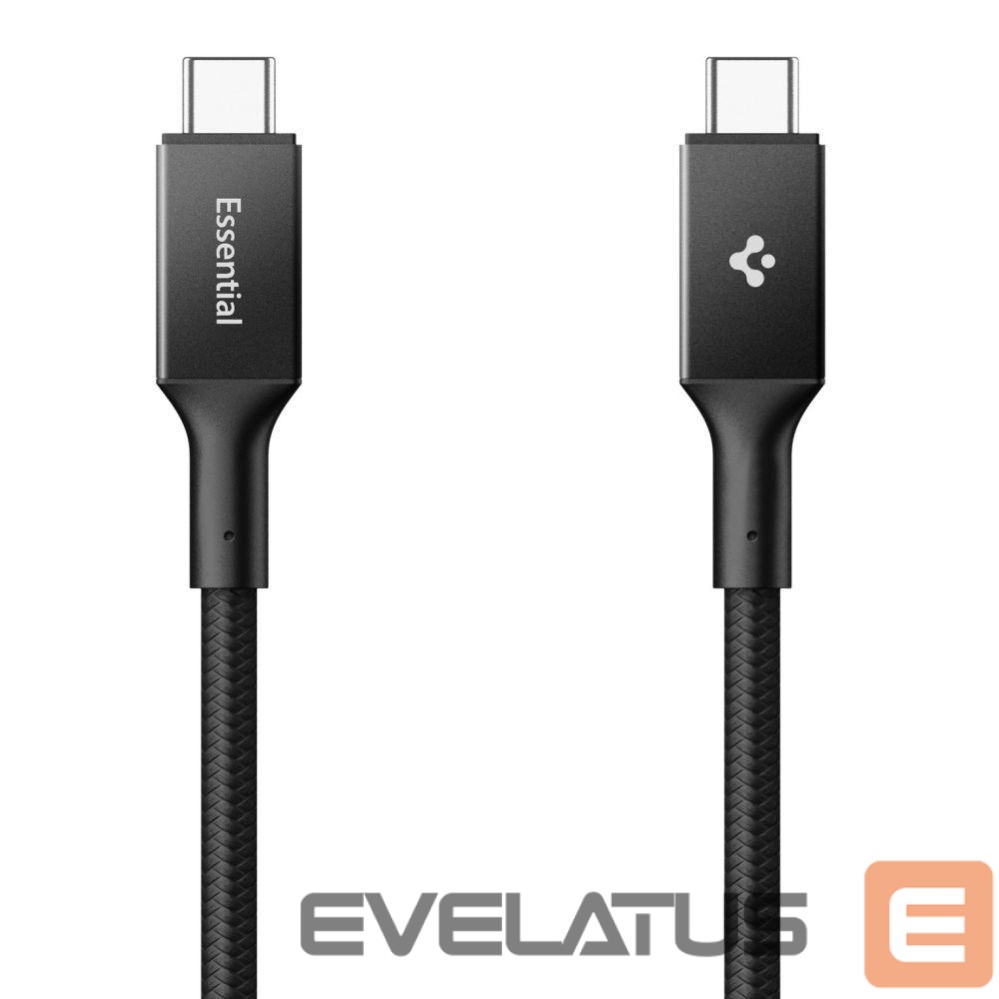Kitos prekės Spigen Spigen Essential EB10015CC USB-C / USB-C 100W 150cm Cable - Black