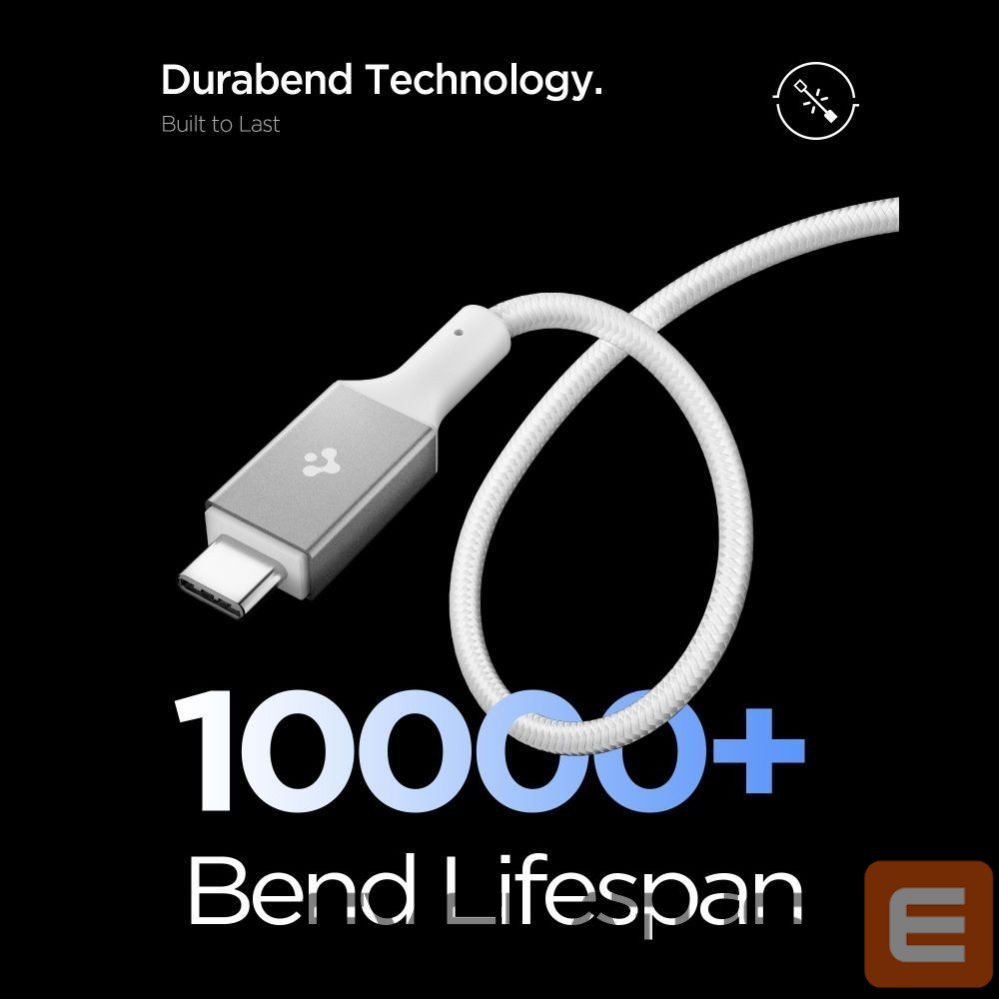 Kitos prekės Spigen Spigen Essential EB10015CC USB-C / USB-C 100W 150cm Cable - White