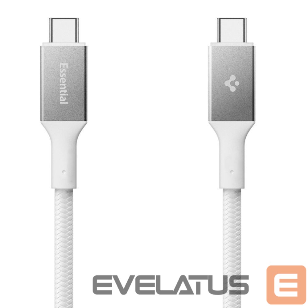 Kitos prekės Spigen Spigen Essential EB10015CC USB-C / USB-C 100W 150cm Cable - White