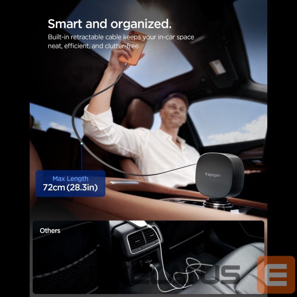 Kitos prekės Spigen Spigen EV603BT 60W Car Charger - Black