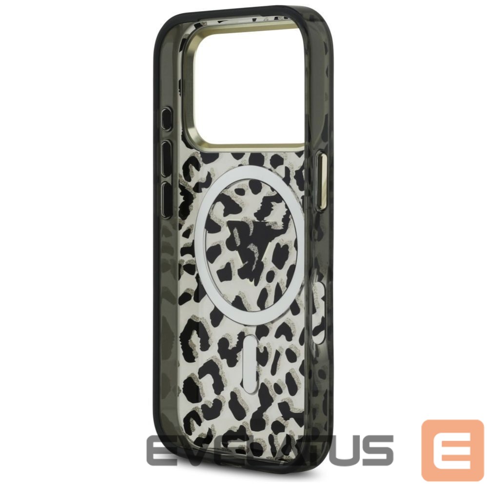 Kitos prekės Guess Guess Leopard Glitter MagSafe Case for iPhone 17 Pro - Black