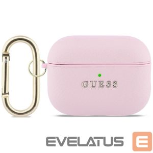 Kitos prekės Guess  Guess Grained Classic Logo Case for AirPods Pro 3 - Pink 