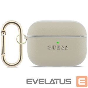 Kitos prekės Guess  Guess Grained Classic Logo Hook case for AirPods Pro 3 - gold 