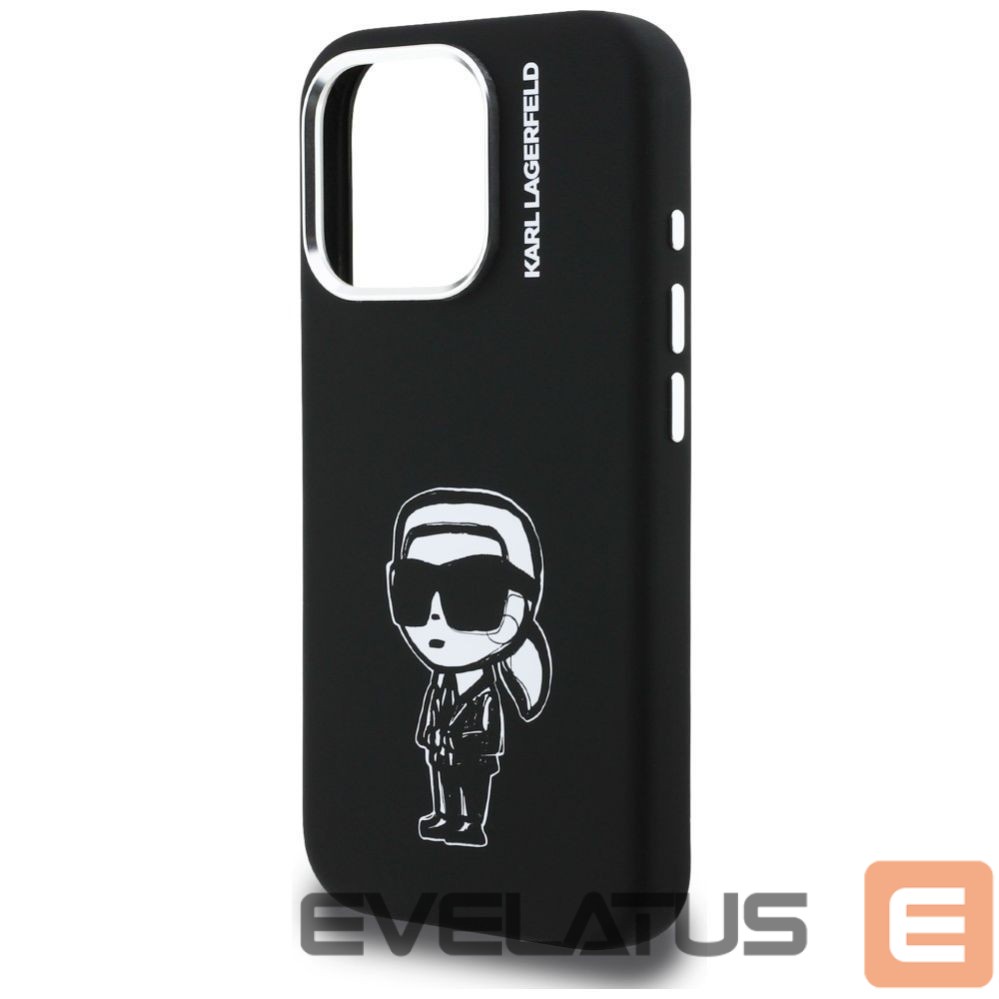 Kitos prekės Karl Lagerfeld Karl Lagerfeld Silicone Karl Sketch MagSafe Case for iPhone 16 Pro Max - Black