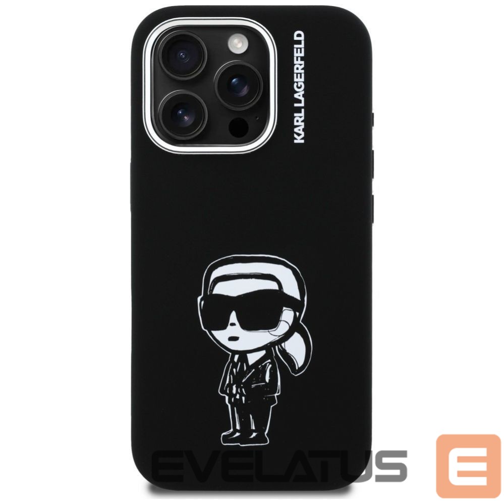 Kitos prekės Karl Lagerfeld Karl Lagerfeld Silicone Karl Sketch MagSafe Case for iPhone 16 Pro Max - Black