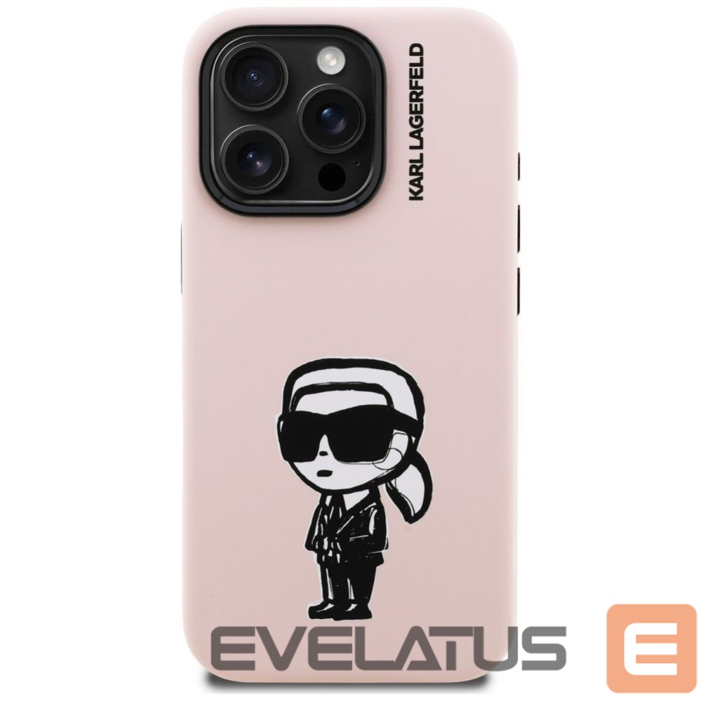 Kitos prekės Karl Lagerfeld Karl Lagerfeld Silicone Karl Sketch MagSafe Case for iPhone 16 Pro Max - Pink