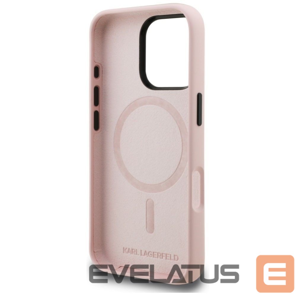 Kitos prekės Karl Lagerfeld Karl Lagerfeld Silicone Karl Sketch MagSafe Case for iPhone 16 Pro Max - Pink