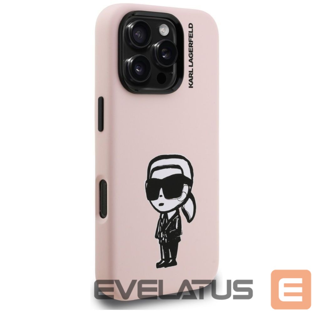Kitos prekės Karl Lagerfeld Karl Lagerfeld Silicone Karl Sketch MagSafe Case for iPhone 16 Pro Max - Pink