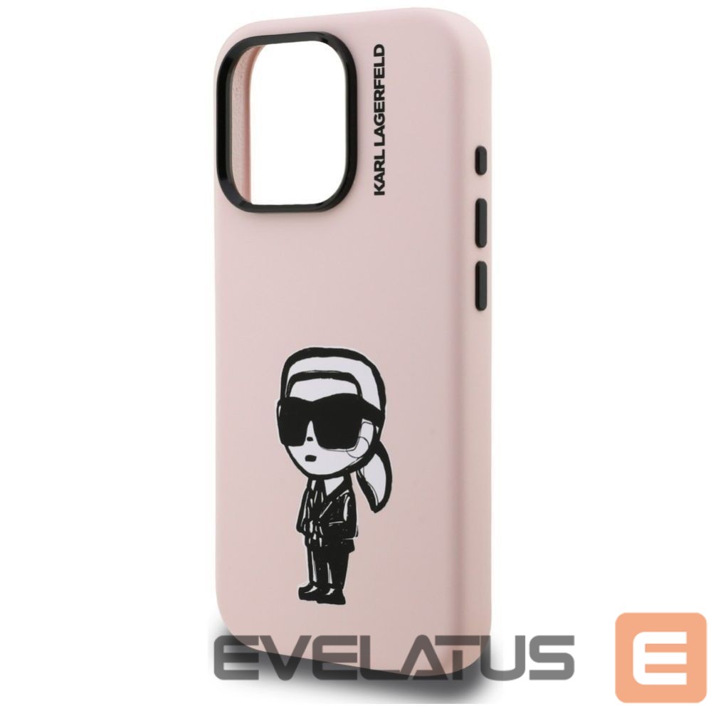 Kitos prekės Karl Lagerfeld Karl Lagerfeld Silicone Karl Sketch MagSafe Case for iPhone 16 Pro Max - Pink