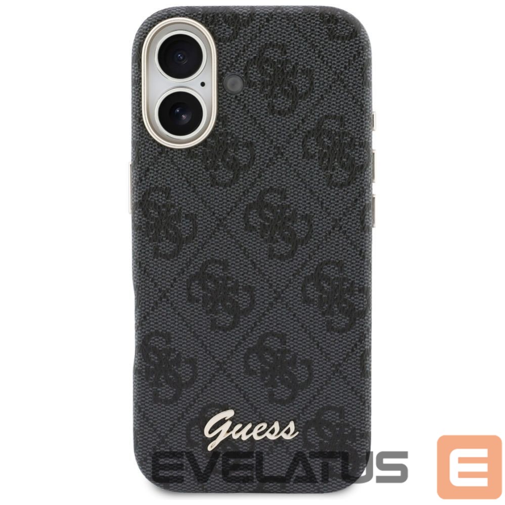 Kitos prekės Guess Guess 4G Script MagSafe case for iPhone 17 - black