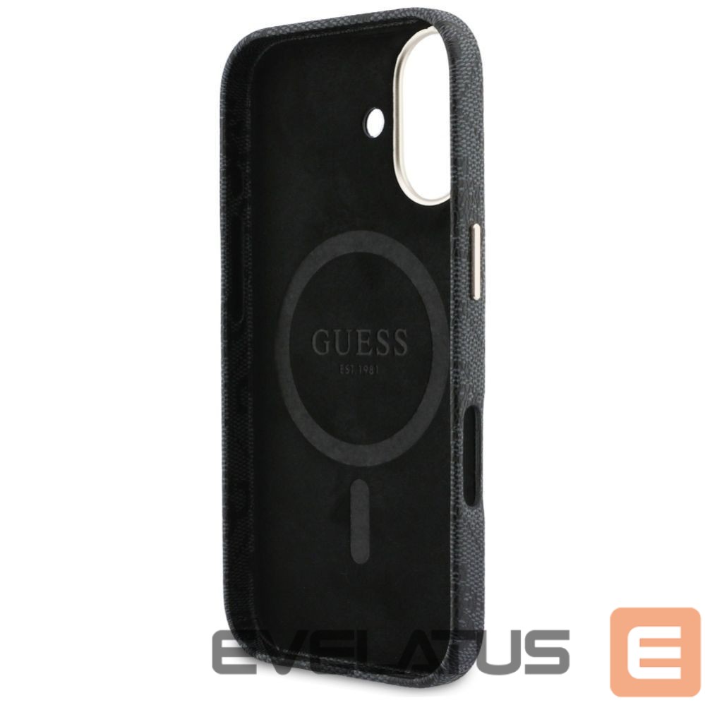 Kitos prekės Guess Guess 4G Script MagSafe case for iPhone 17 - black