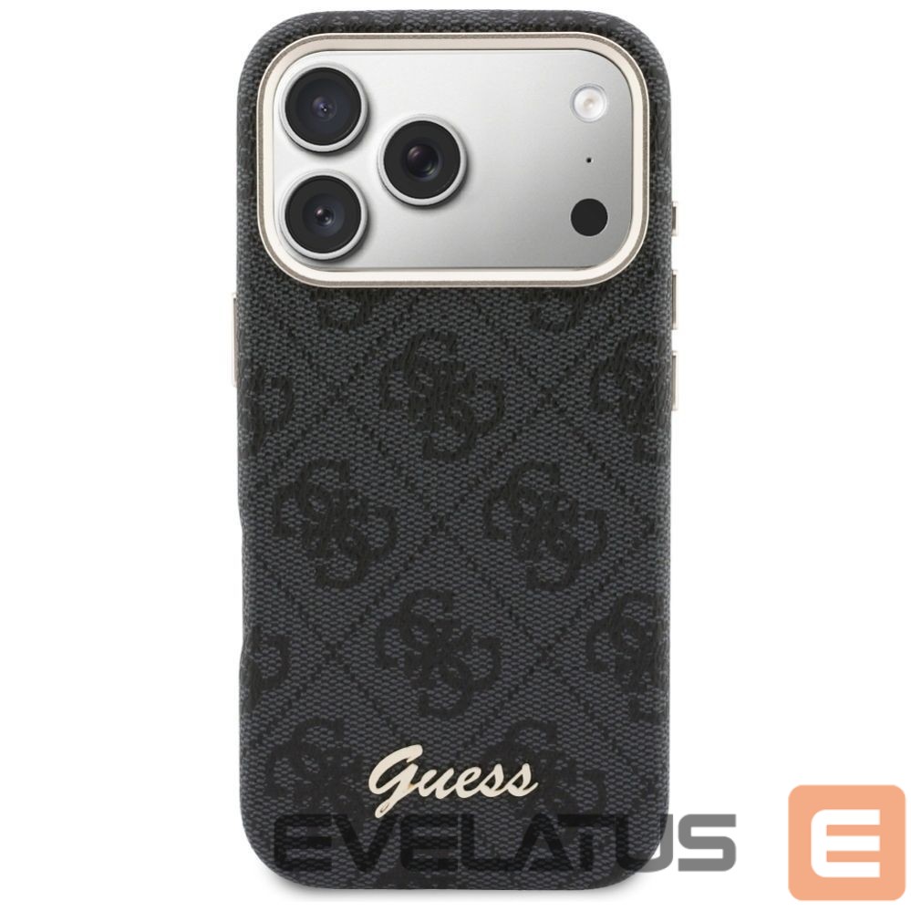Kitos prekės Guess Guess 4G Script MagSafe case for iPhone 17 Pro - black