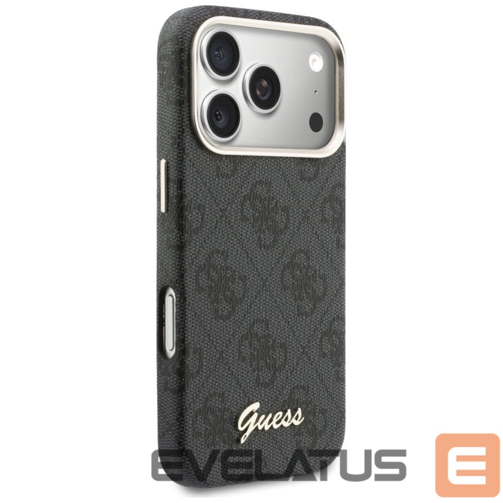 Kitos prekės Guess Guess 4G Script MagSafe case for iPhone 17 Pro - black
