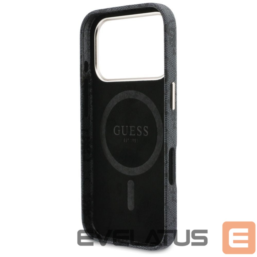 Kitos prekės Guess Guess 4G Script MagSafe case for iPhone 17 Pro - black