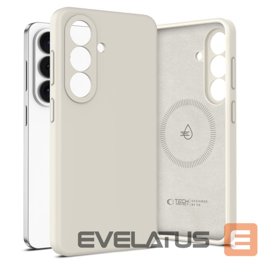 Kitos prekės Tech-Protect Tech-Protect Silicone MagSafe Case for Samsung Galaxy S26+ - Beige