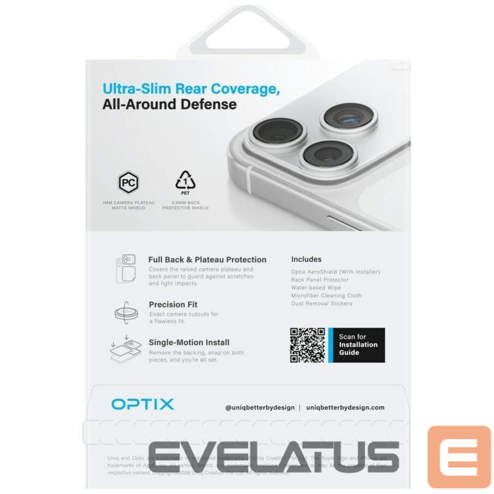 Kitos prekės UNIQ Uniq Optix Aeroshield+ Camera Module Protector for iPhone 17 Pro Max