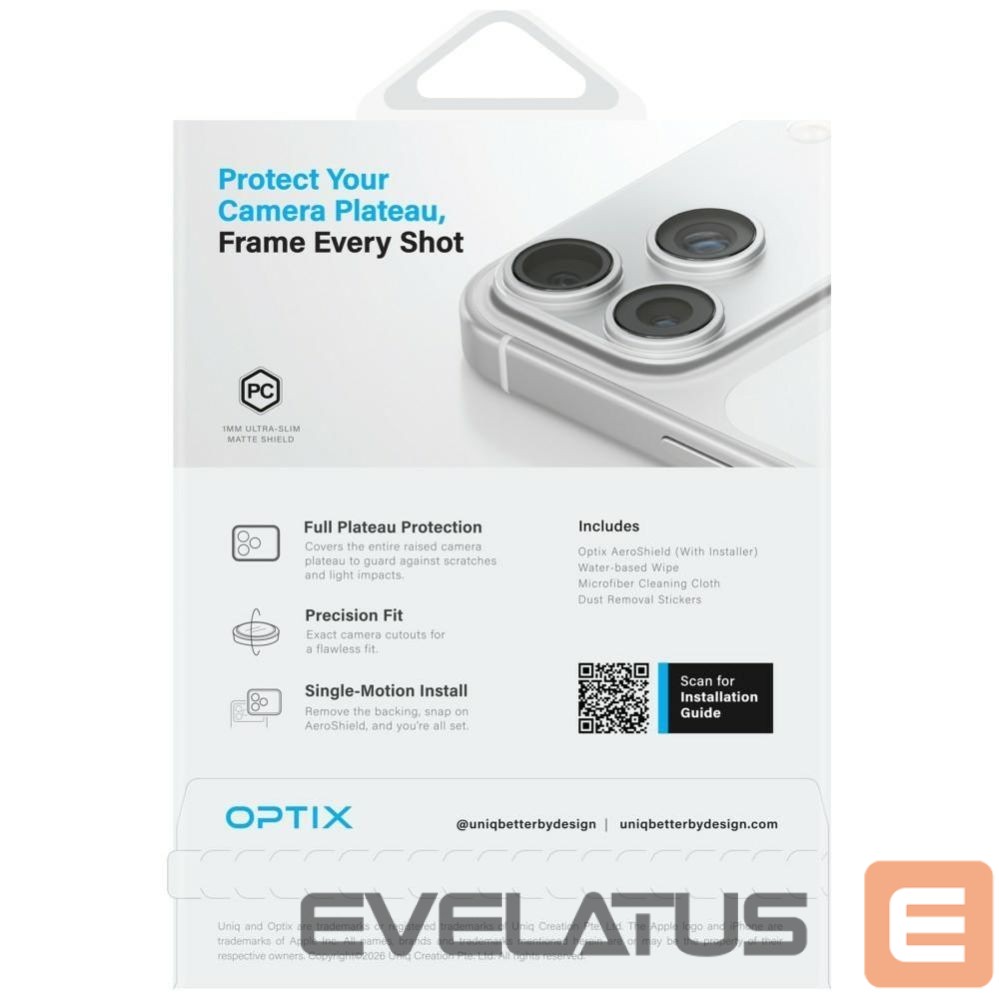 Kitos prekės UNIQ Uniq Optix Aeroshield Camera Module Protector for iPhone 17 Pro Max