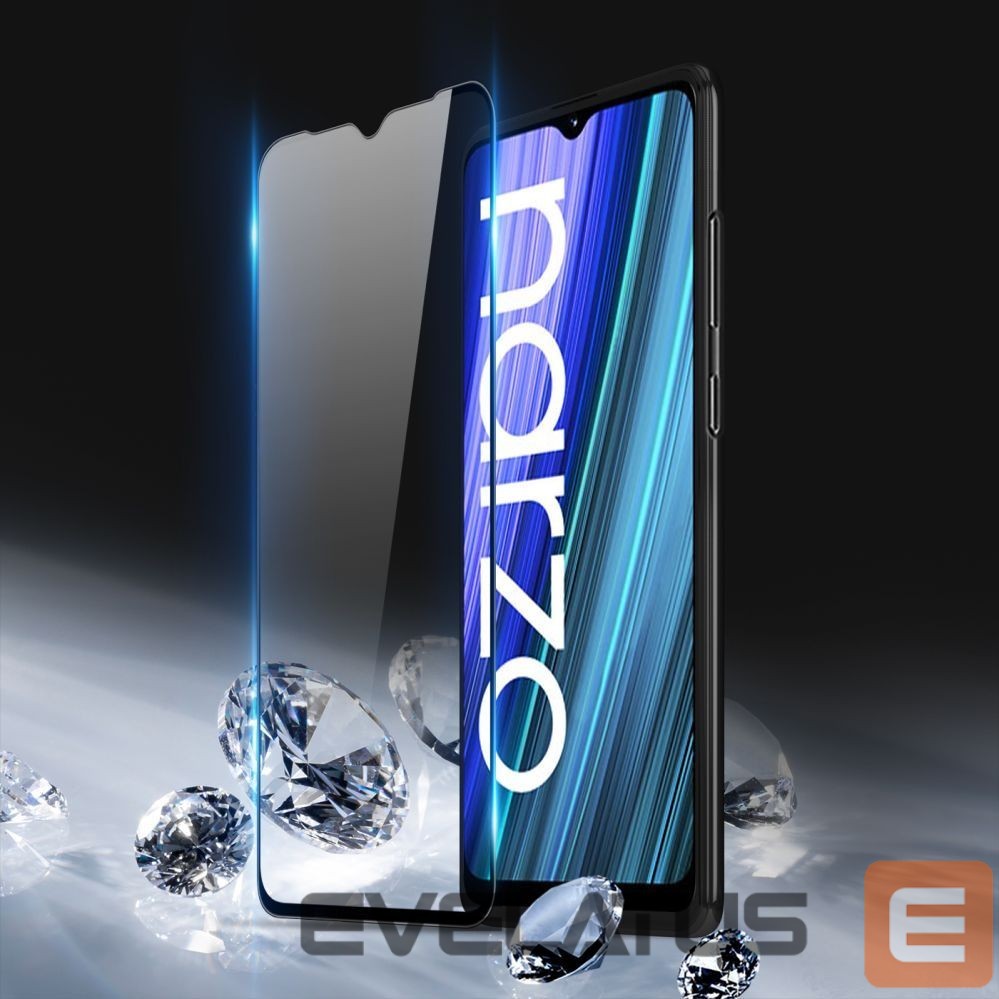 Kitos prekės Dux Ducis Dux Ducis 9D Tempered Glass 9H Full Screen Tempered Glass with Realme Narzo 50A frame black (case friendly)