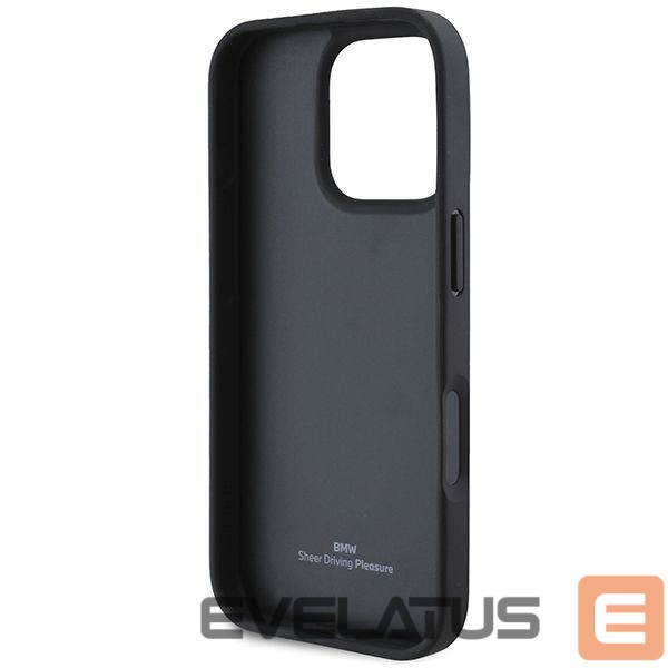 Kitos prekės BMW BMW Leather Hot Stamp iPhone 16 Pro Case - Black
