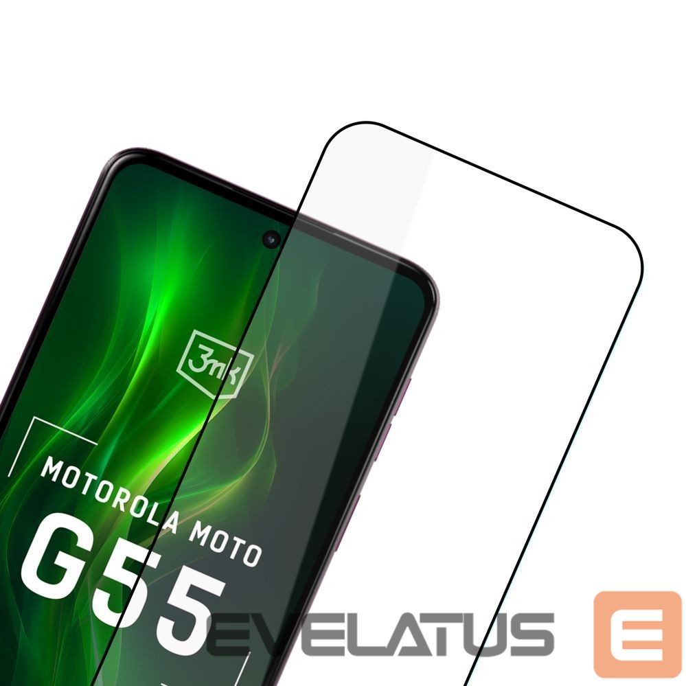 Kitos prekės 3MK Tempered glass 3mk HardGlass Max Lite Black for Motorola Moto G55 5G