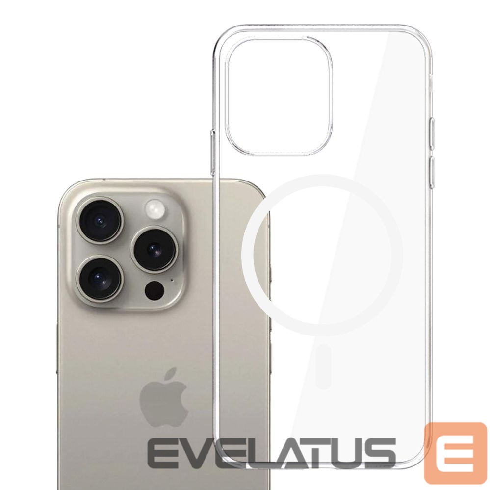 Kitos prekės 3MK 3mk Clear MagCase Case for Apple iPhone 15 Pro Max - Transparent