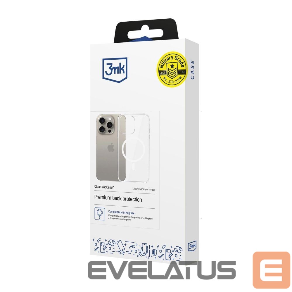 Kitos prekės 3MK 3mk Clear MagCase Case for Apple iPhone 15 Pro Max - Transparent