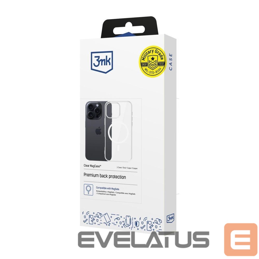 Kitos prekės 3MK 3mk Clear MagCase Case for Apple iPhone 16 Pro - Transparent