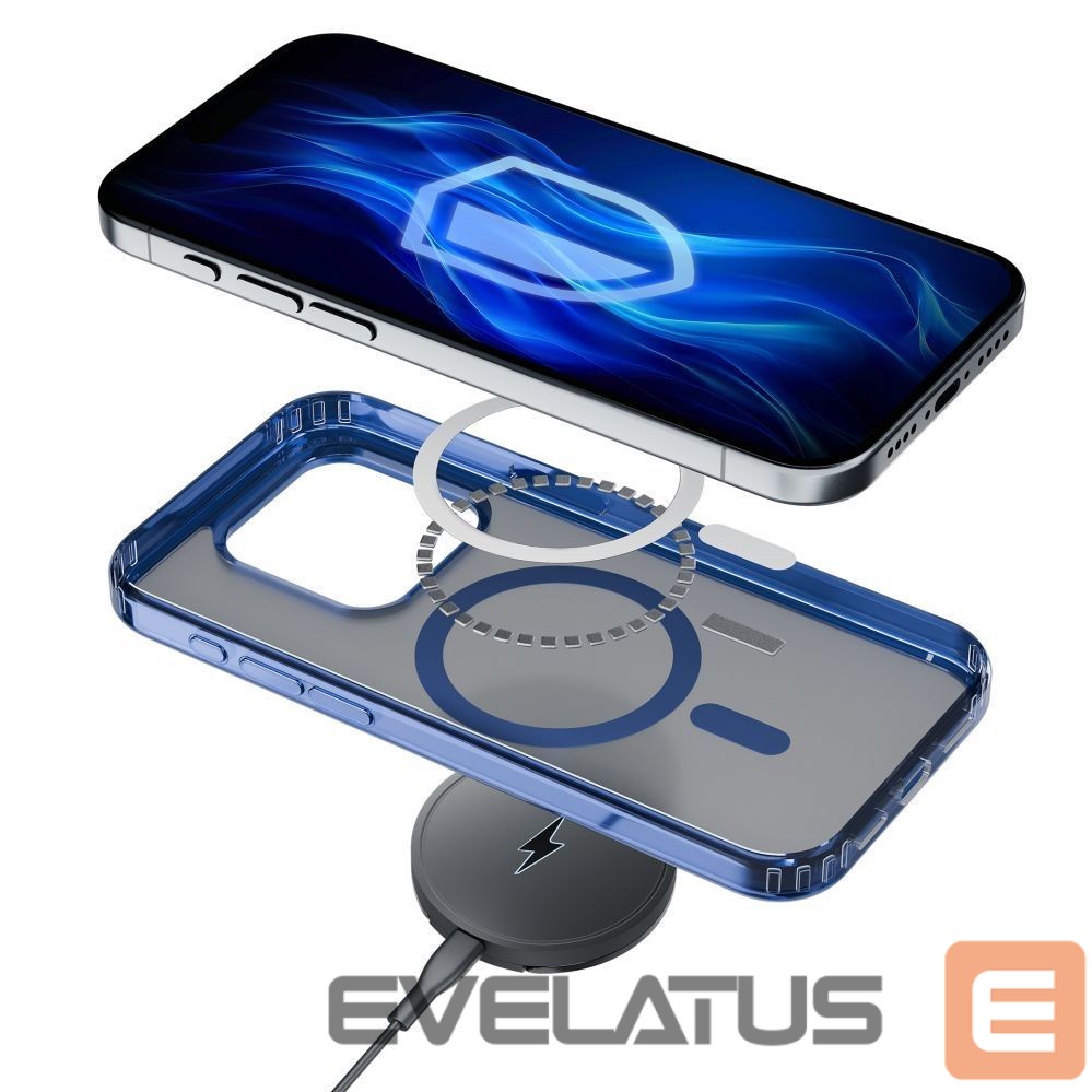 Kitos prekės 3MK 3mk Frosty MagCase Blue Case for Apple iPhone 12 Pro Max - Transparent