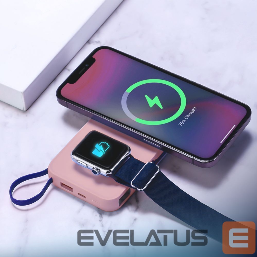 Kitos prekės 3MK Powerbank 3mk PastelUp 10,000mAh 22.5W USB 1A1C - pink