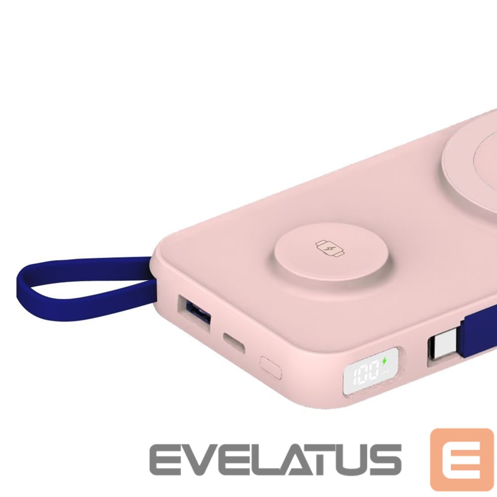 Kitos prekės 3MK Powerbank 3mk PastelUp 10,000mAh 22.5W USB 1A1C - pink