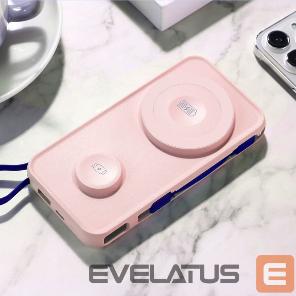 Kitos prekės 3MK Powerbank 3mk PastelUp 10,000mAh 22.5W USB 1A1C - pink