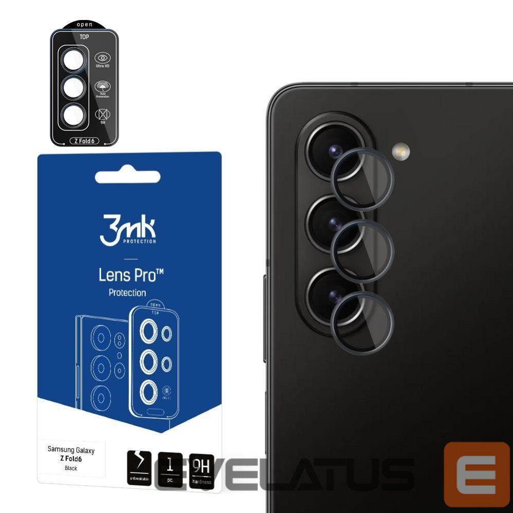Kitos prekės 3MK Tempered Glass for Camera Lens 3mk Lens Protection Pro Black for Samsung Galaxy Z Fold 6