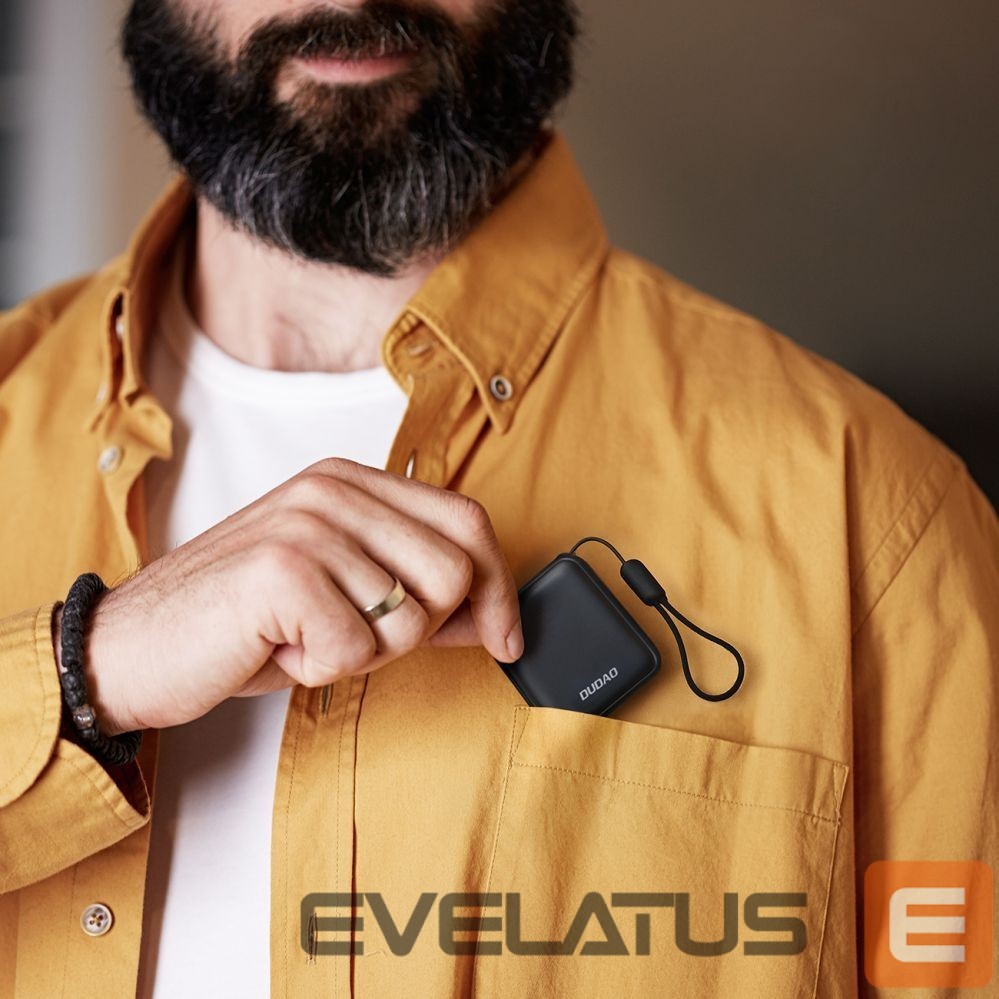 Išorinė baterija Dudao Dudao K22+ Ultra-Compact Power Bank 10000mAh 22.5W USB-C with Pendant/Cable - Gray