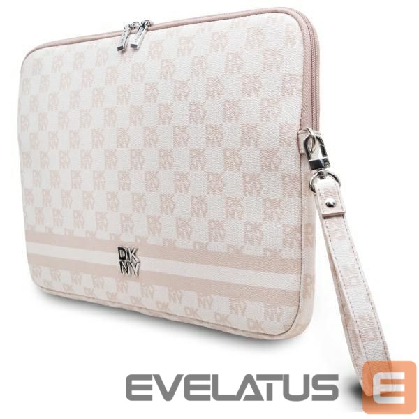 Kitos prekės DKNY DKNY Sleeve Checkered Pattern Printed Stripes 14" Laptop Case - Pink