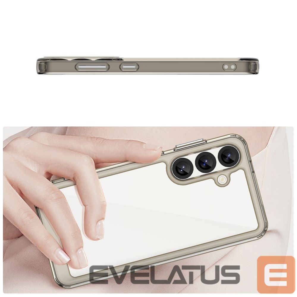 Kitos prekės Hurtel Outer Space Case with Gel Frame for Samsung Galaxy S25 - Clear Black