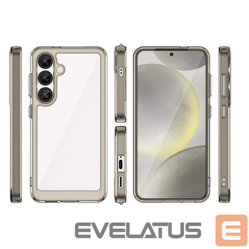 Kitos prekės Hurtel Outer Space Case with Gel Frame for Samsung Galaxy S25 - Clear Black