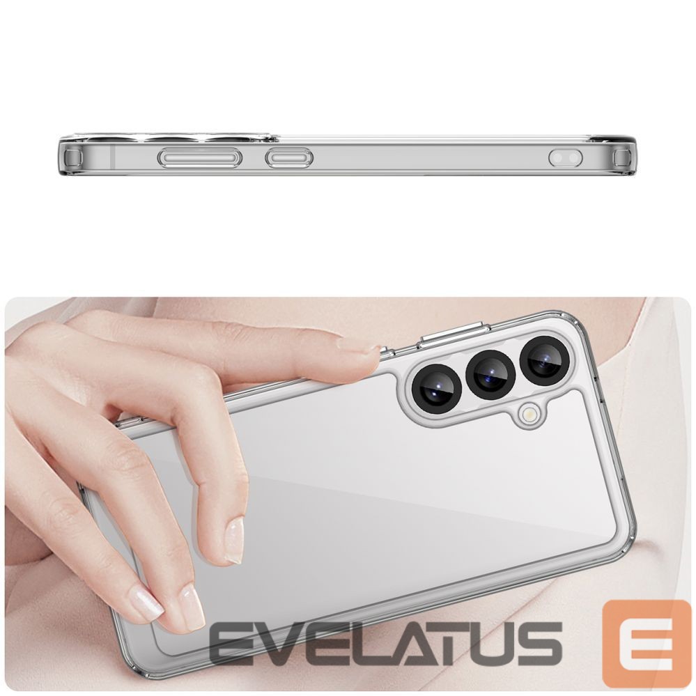 Kitos prekės Hurtel Outer Space Case with Gel Frame for Samsung Galaxy S25+ - Transparent