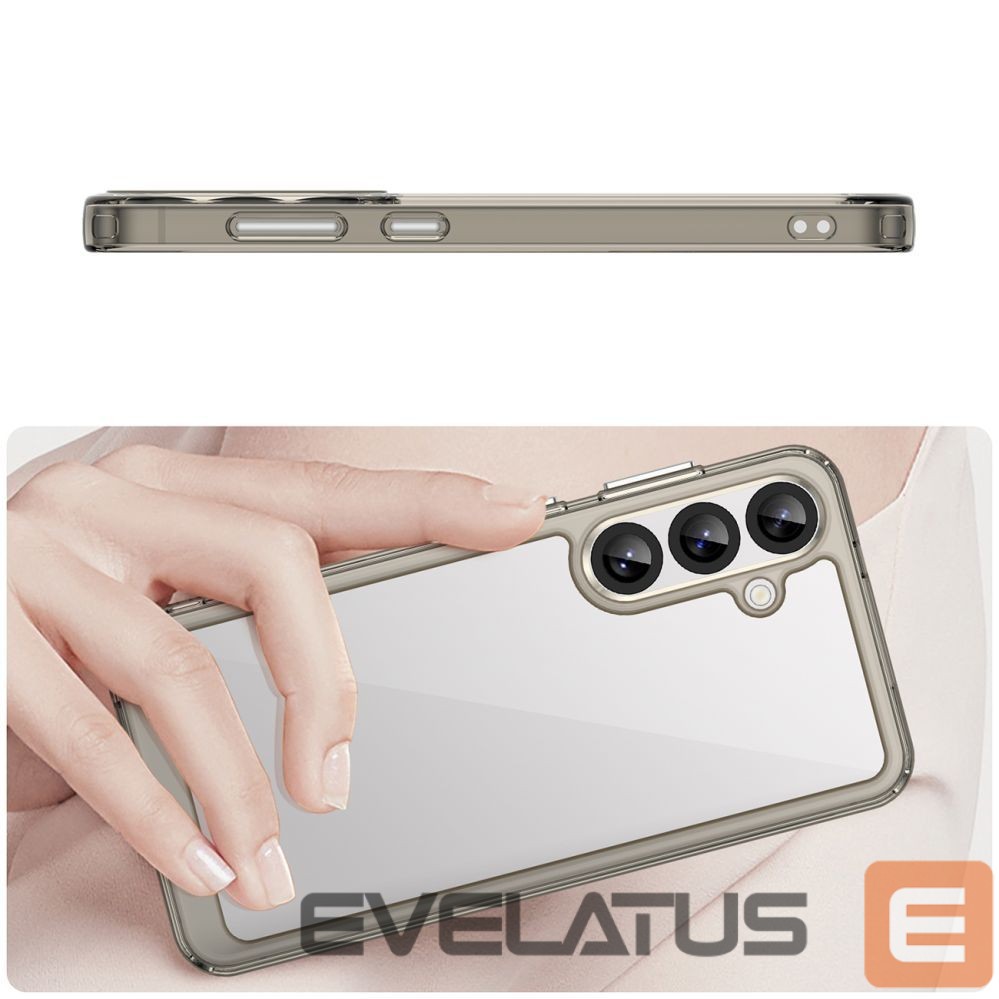 Kitos prekės Hurtel Outer Space Case with Gel Frame for Samsung Galaxy S25+ - Clear Black