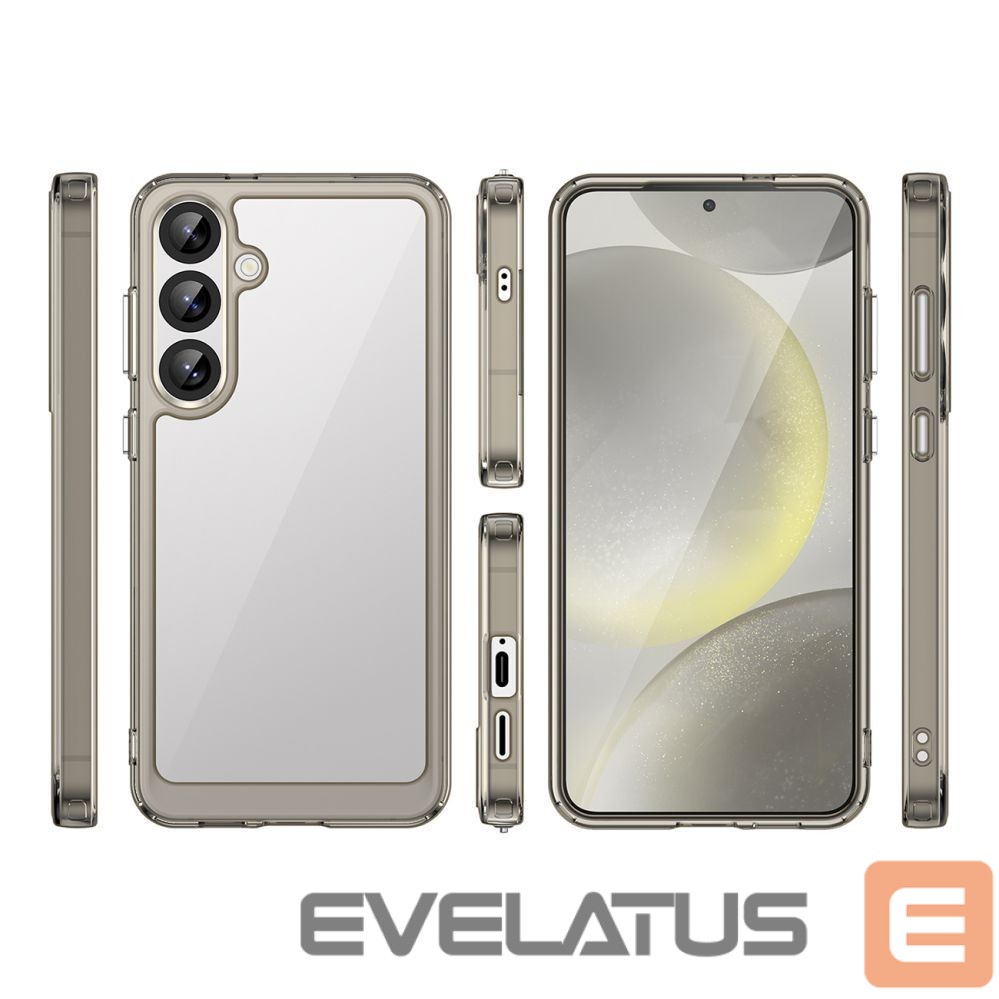 Kitos prekės Hurtel Outer Space Case with Gel Frame for Samsung Galaxy S25+ - Clear Black