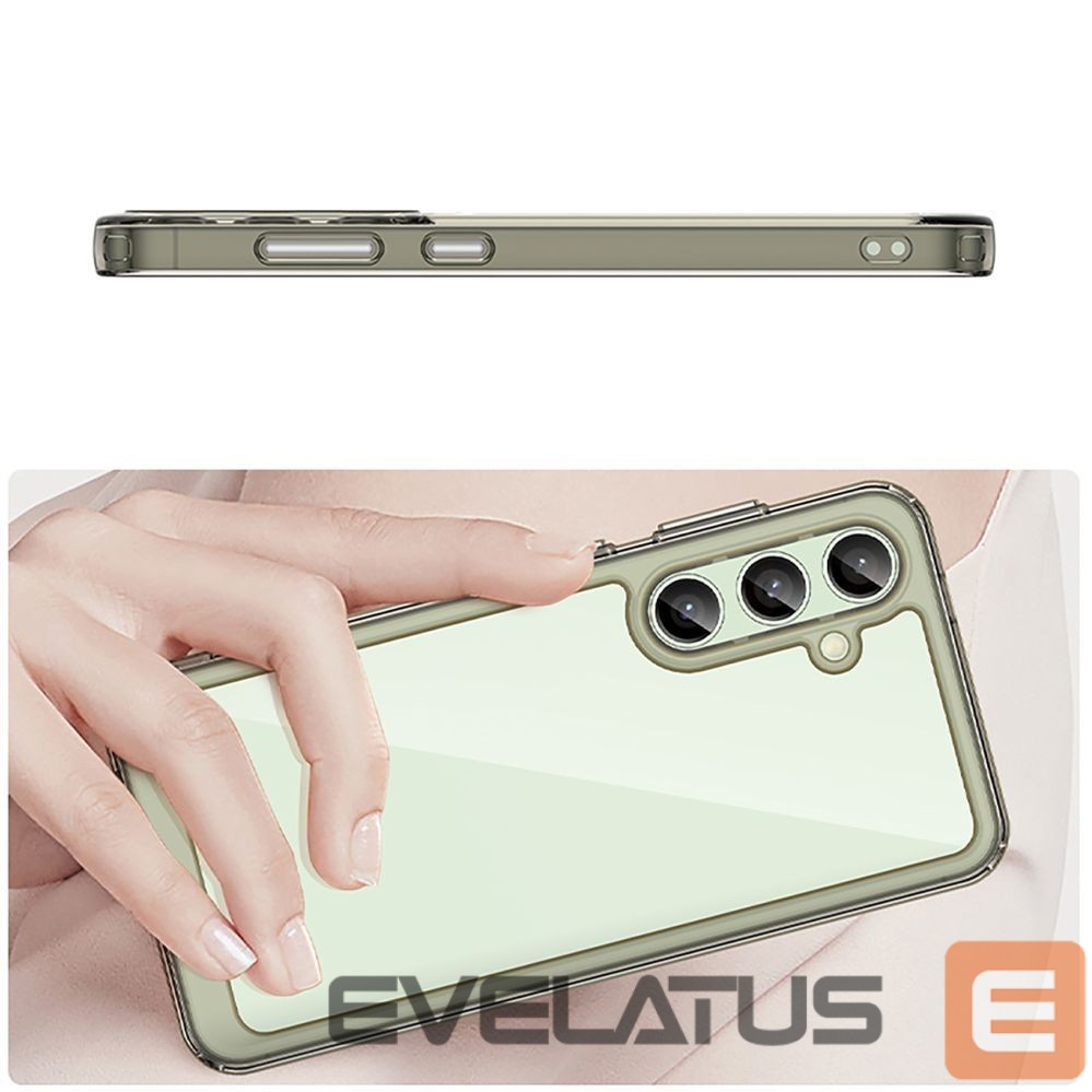 Kitos prekės Hurtel Outer Space Case with Gel Frame for Samsung Galaxy S24 FE - Clear Black