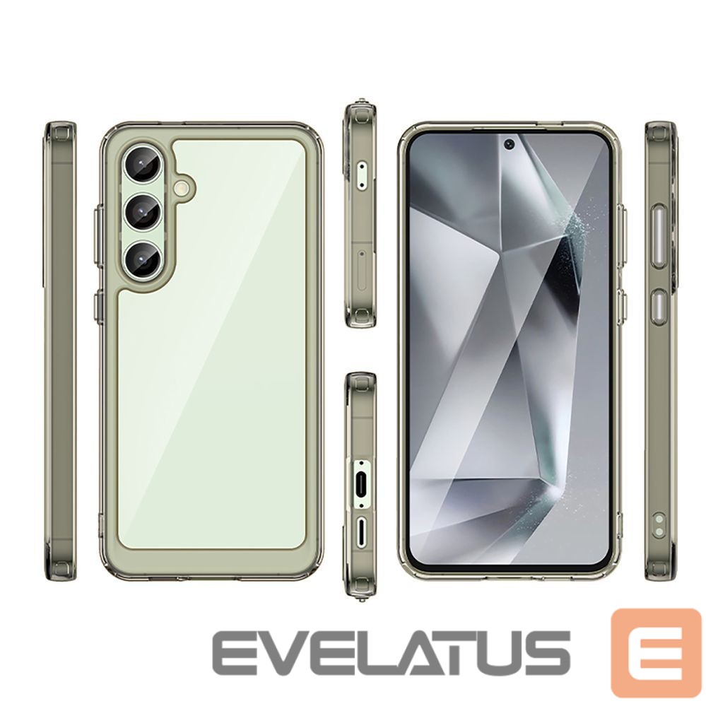 Kitos prekės Hurtel Outer Space Case with Gel Frame for Samsung Galaxy S24 FE - Clear Black