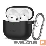 Kitos prekės Tech-Protect  Tech-Protect Silicone Hook Case for AirPods 4 - Black 