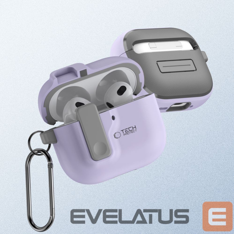 Kitos prekės Tech-Protect Tech-Protect Slim Hook Case for AirPods 4 - Purple