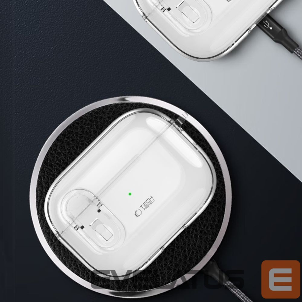 Kitos prekės Tech-Protect Tech-Protect Slim Hook Case for AirPods 1 / 2 - Clear
