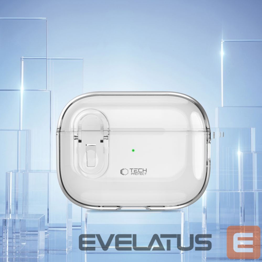 Kitos prekės Tech-Protect Tech-Protect Slim Hook Case for AirPods 1 / 2 - Clear